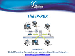 PBX Presentation (Grandstream)
