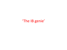 The IB genie