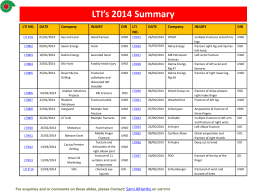 LTI`s 2014 Summary