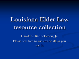 Louisiana Elder Abuse Laws (Feb. 2013)