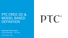 Ptc creo 2d and model based definition