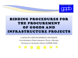 bidding procedures for the procurement of goods