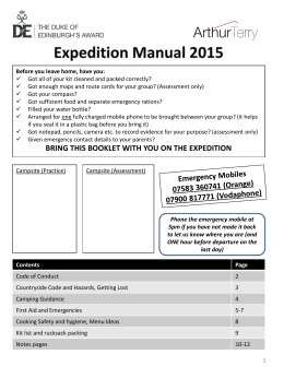 Expedition student handbook 2015