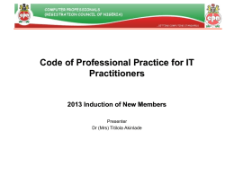 Code of Professional Practice for IT Practitioners