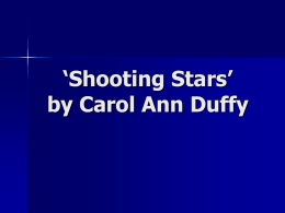 *Shooting Stars* by Carol Ann Duffy