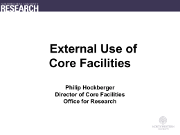 External Use of Core Facilities