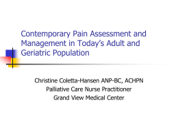 Pain Assessment and Management