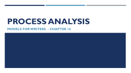 Process analysis - Mrs. Maldonado`s English Class