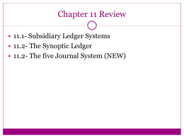 Chapter 11.2 - 5 Journal System -
