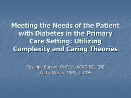 Developing a Diabetes Specific Innovation for P4P