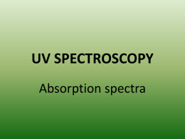 UV SPECTROSCOPY