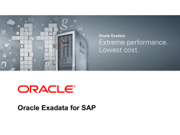 Oracle Exadata for SAP