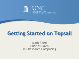 Getting Started on Topsail
