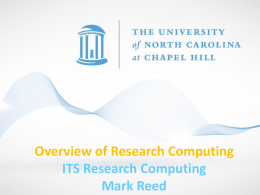 Overview of Research Computing - Information Technology Services