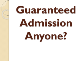 Transfer Admission Guarantee Programs