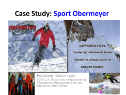 Case Study: Sport Obermeyer - U