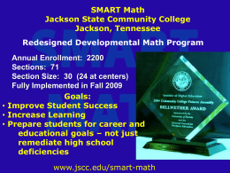 SMART Math - Jackson State Community College