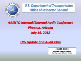 U.S. Department of Transportation Office of Inspector General