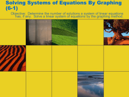 Solving Systems of Equations by Graphing PowerPoint
