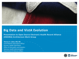 Big Data and VistA Evolution