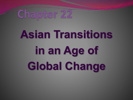 Ch. 22 – Asian Transitions in an Age of Global Change