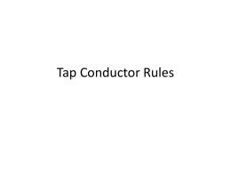 Tap Conductor Rules