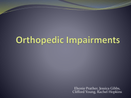 Orthopedic Impairments