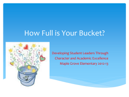 Bucket filler presentation