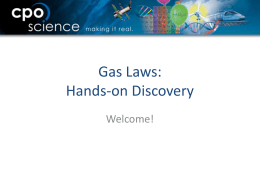 Gas Laws - CPO Science