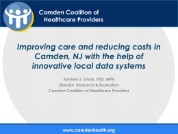 CCHP Solution - Camden Coalition of Healthcare Providers