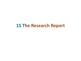 15 The Research Report