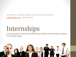 Internships - University Career Center