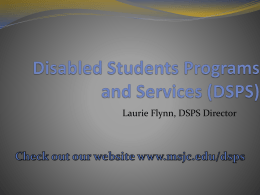 Disabled Students Programs and Services