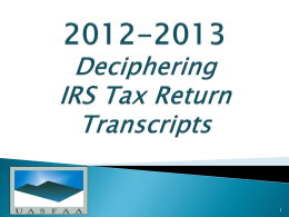 Tax Return Transcript