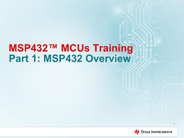 MSP432 Training Series