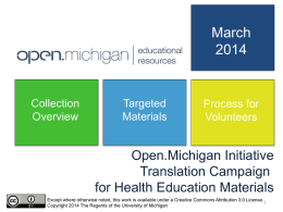 PowerPoint Presentation - Open.Michigan