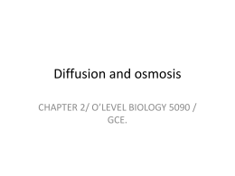 Diffusion and osmosis - Nexus Academic Publishers