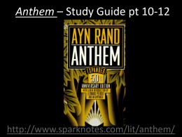 Anthem - Mr. Tim Dunne