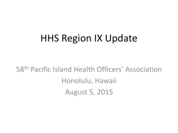 HHS Region IX update