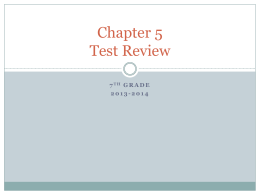 Chapter 5 Test Review