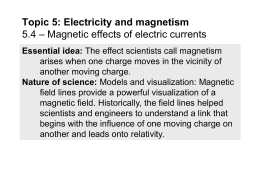 Topic 5.4 - Magnetic effects of electric currents