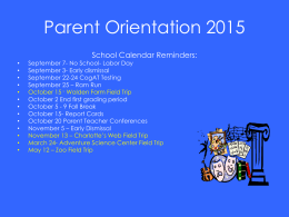Parent Orientation 2011