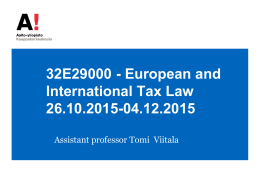 EU and international tax law