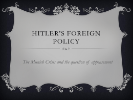 Hitler*s Foreign Policy - vcehistory