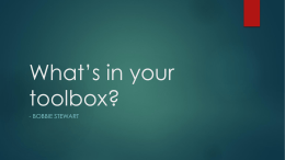What*s in your toolbox?