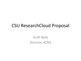 Scott Baily, Academic Computing and Network Services, CSU