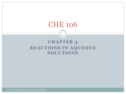 CHE 106 Chapter 4