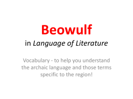 Beowulf - THMSChumbleyEnglish2012-13