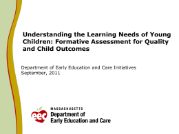 Understanding the Learning Needs of Young Children