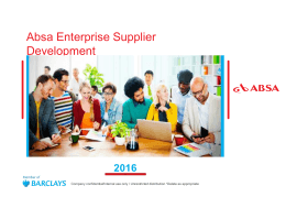 ABSA Enterprise Supplier Development